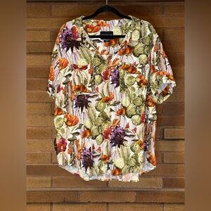 Wildfang Empower Cactus Print Button Down